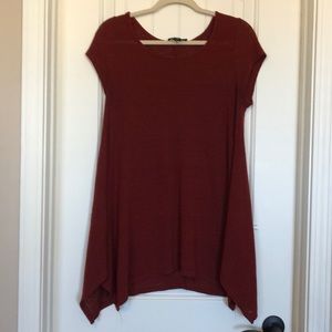Forever 21 swing tunic t-shirt soft maroon
